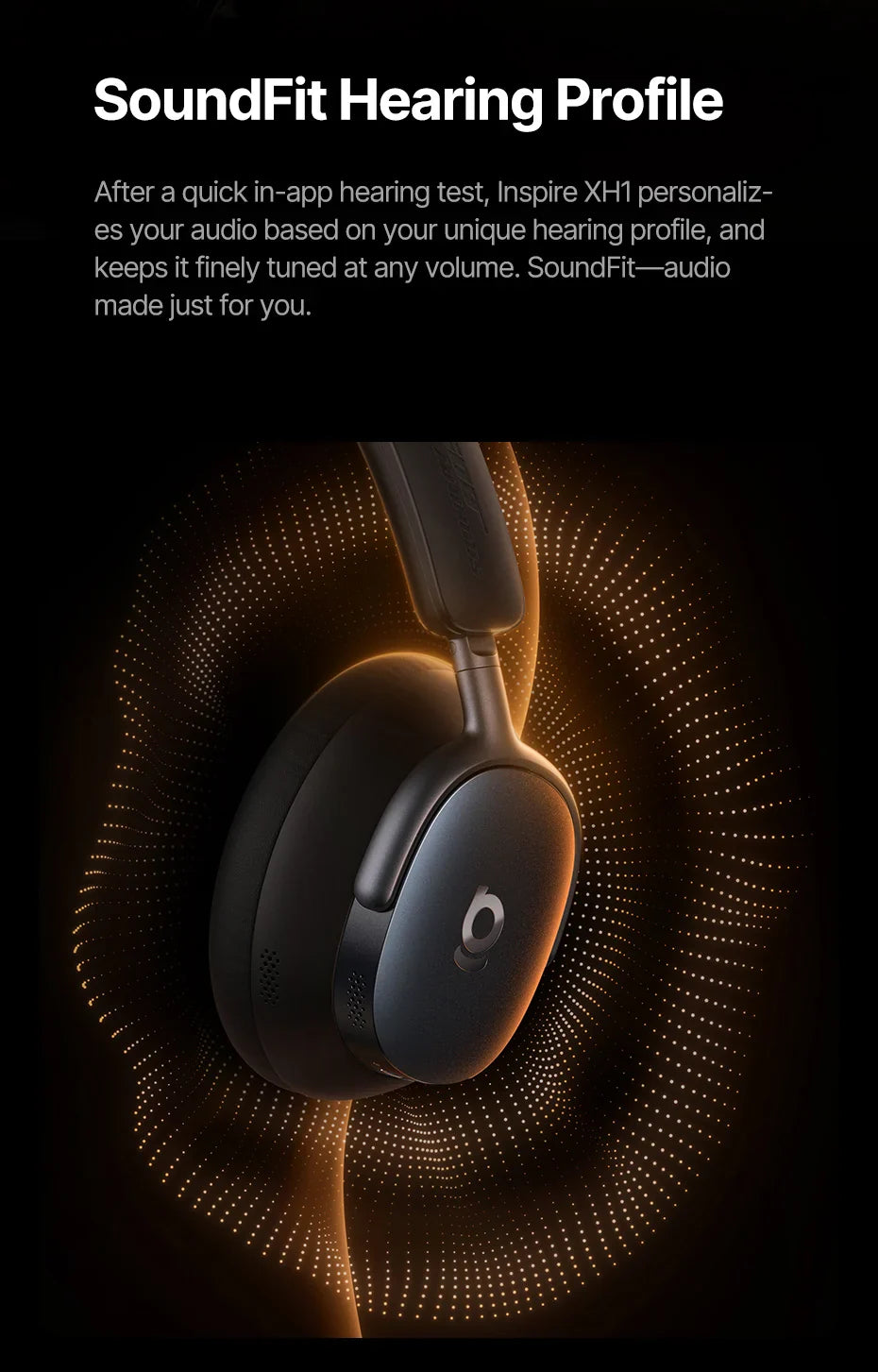 Baseus Inspire XH1 Sound by Bose ANC Wireless Headphone Bluetooth 6.1 48dB Adaptive Noise Cancellation Headset Hi-Res LDAC 100Hr