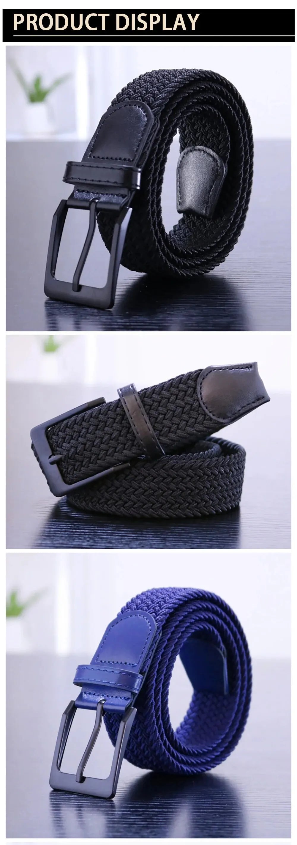 Men's Belt Fashion Casual Woven Elastic Belt Outdoor Sports Lady Tactical Belt Strap Climbing Belt With Pants Jeans Neutral Belt