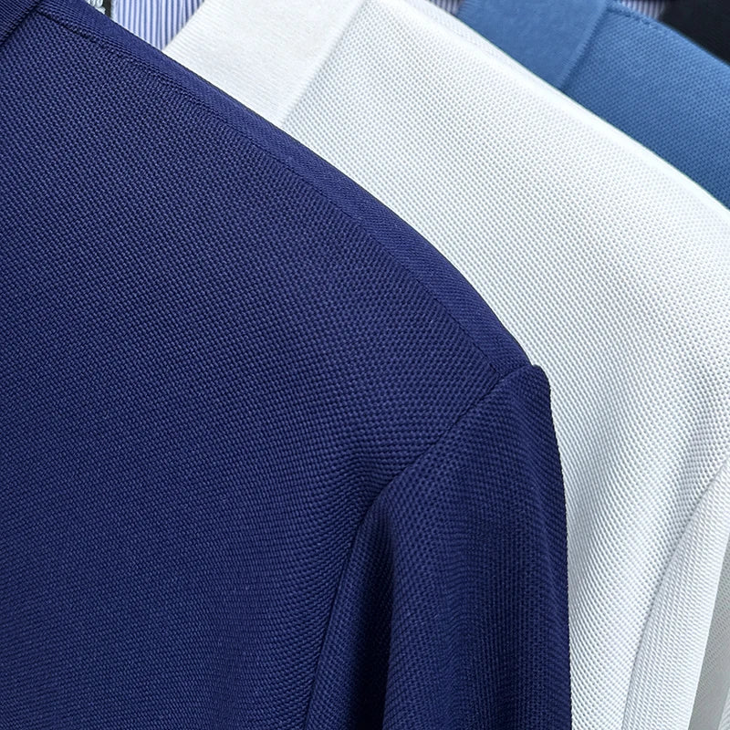 Premium Brand Quality Men's Polo Shirt Autumn Fashion Cartoon Embroid Long Sleeve Exquisite Lapel T-Shirt Business Menswear Top