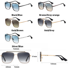 Sunglasses for Men Fashion Metal Big Frame Sun Glasses Brand Design