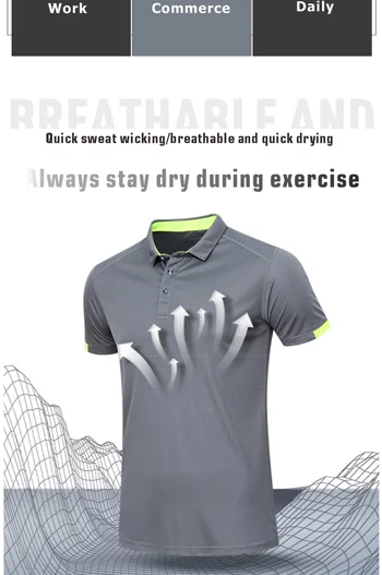 Summer Quick Drying Short Sleeved Polo Shirt Golf Jersey Company Group Breathable Fitness Lapel Sports Sleeved 8-Color Large Top