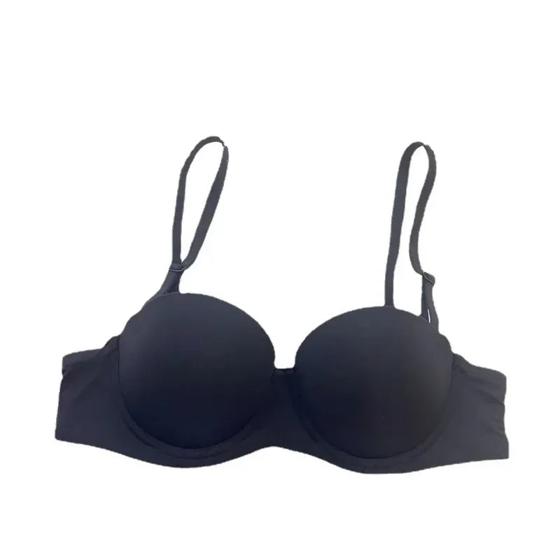Womens 1/2 cup thickened steel ring bra underwear European and American