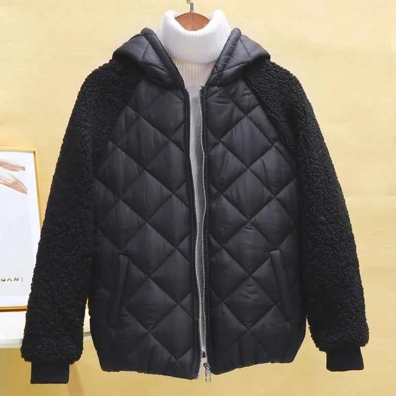 Down Cotton Jacket Female Short Coat Autumn Winter Women's Hooded Loose