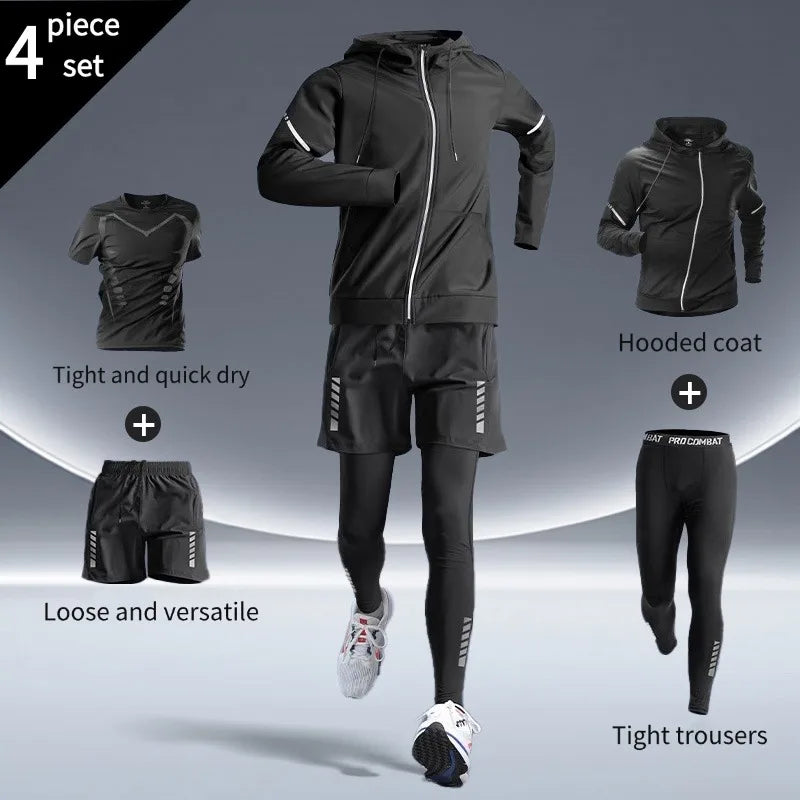 2025 new sports suit, men's running gear, suitable for leisure and outdoor fitness