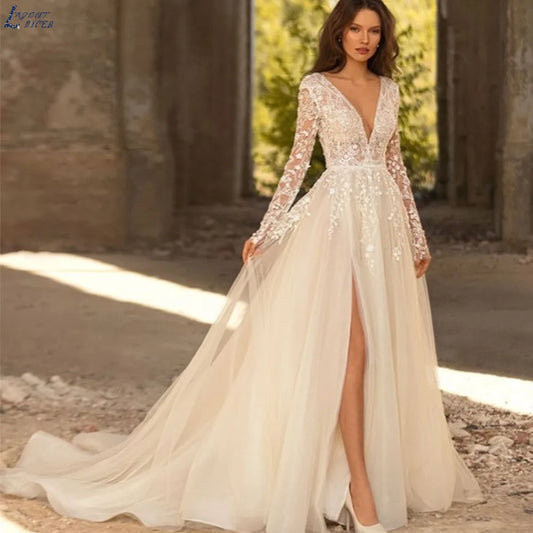 White Bridesmaid Dresses: A-line Wedding Dress For Women Grace Flowers Embroidery