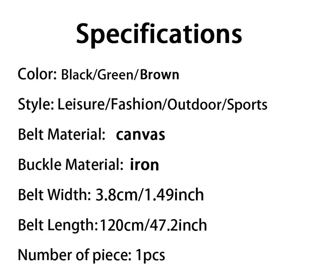 Men's Belt Fashion New Unisex Trousers Belt Women's Belt Canvas Belt Breathable Outdoor Tactical For Jeans Adjustable Waist Belt