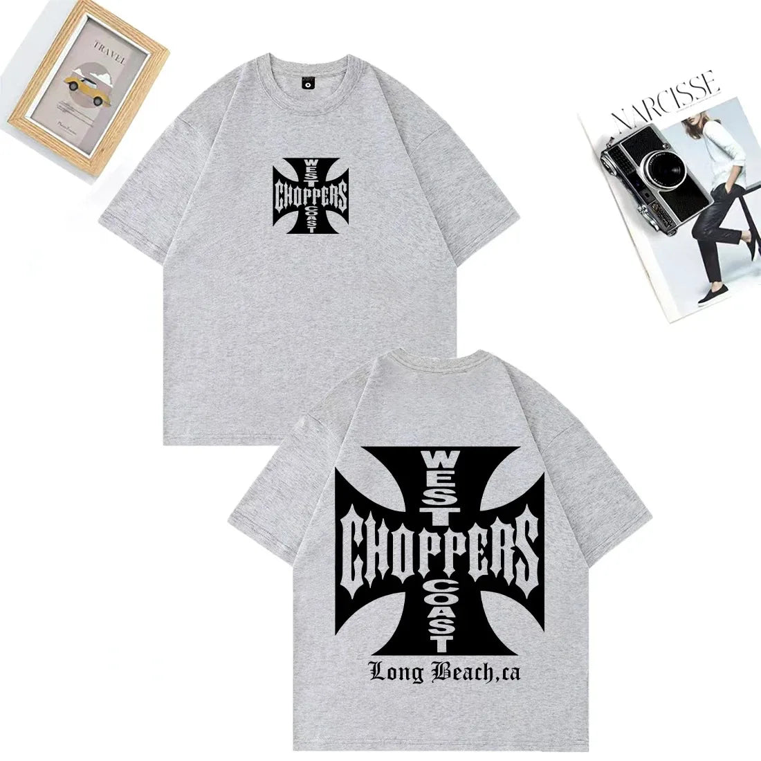 Paul Walker Shirt West Coast Choppers men T-shirt Women vintage Loose tops Cotton short sleeve Hip Hop streetwear Unisex Tshirts