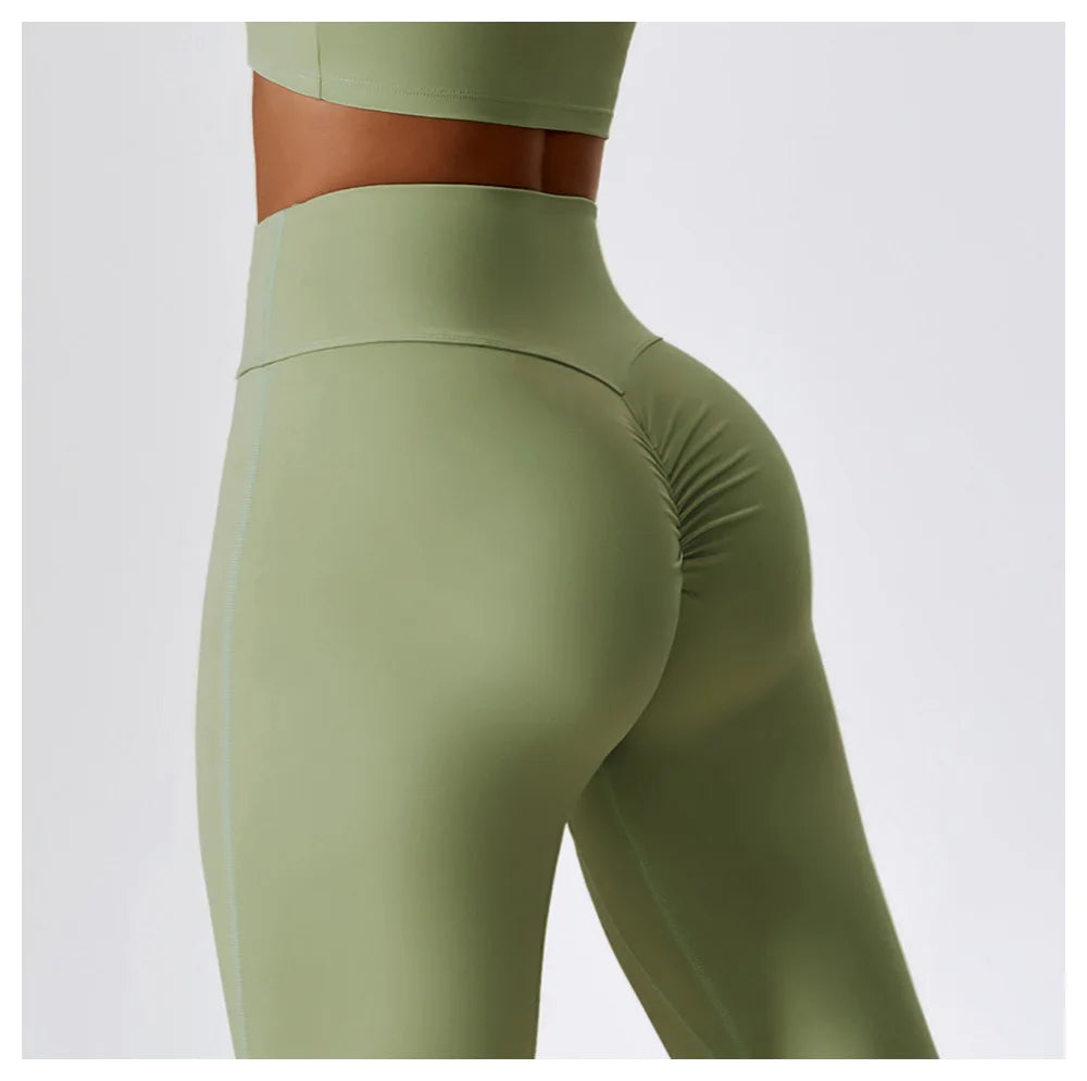 Women Wide-leg Pants Yoga Leggings Tights High Waist Leisure Flared Pants Dance