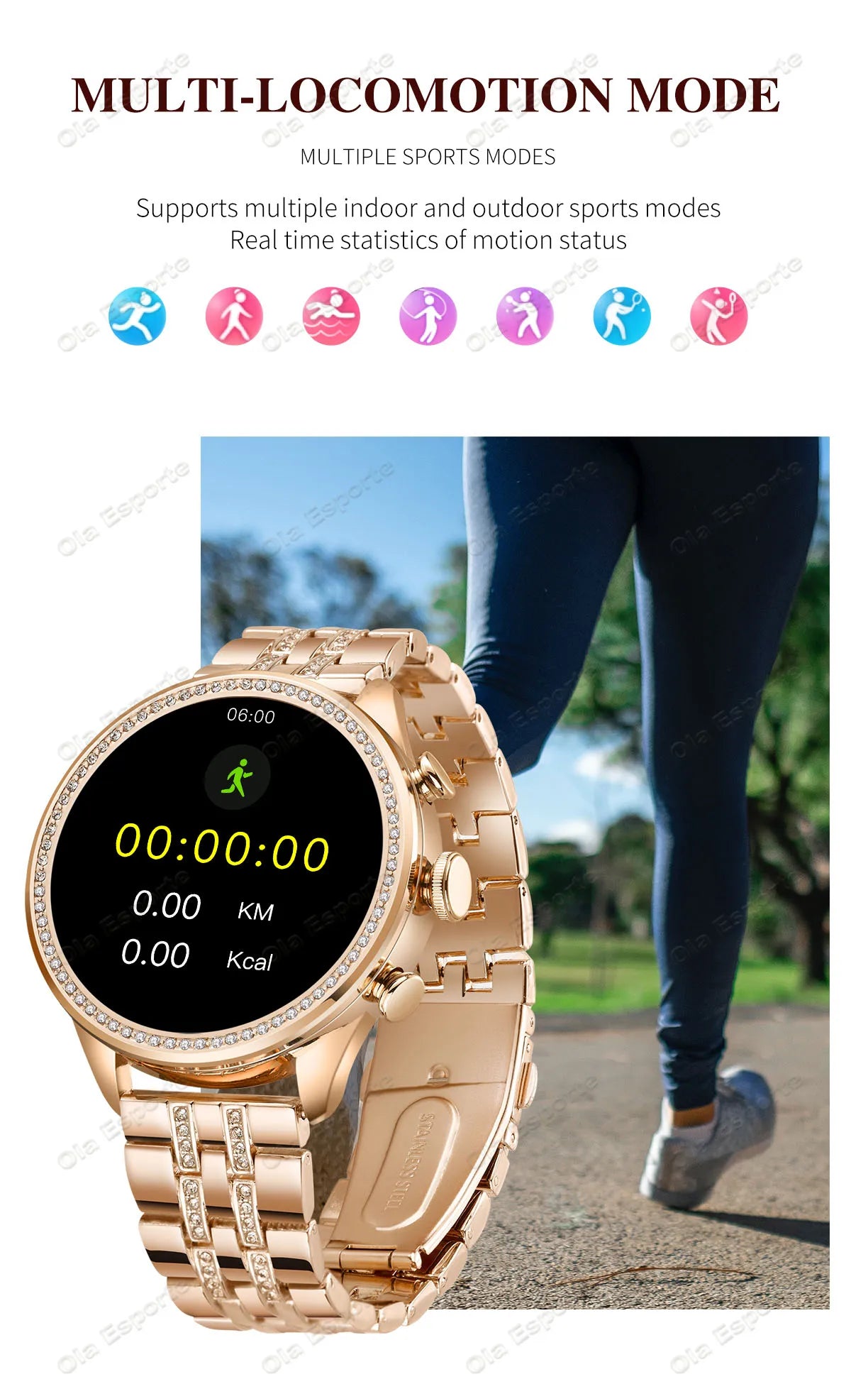Women Smart Watch Double Strap Heart Rate Sleep Monitoring Wireless Call Voice Assistant Waterproof Smartwatch For Android IOS