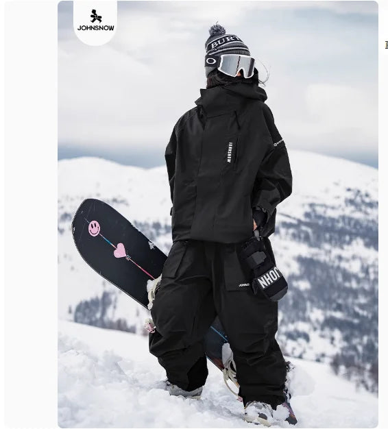 John Snow Winter Ski Suits Men And Women Outdoor Waterproof Breathable Warm Snowboarding Suit Sets Skiing Jacket And Pant