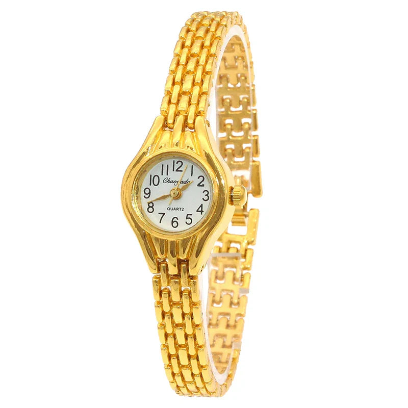 Women Bracelet Watch Mujer Golden Relojes Small Dial Quartz Leisure Popular Wristwatch Hour Female Ladies Elegant Relogio Clock