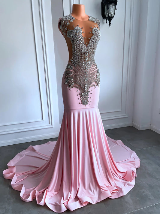 Homecoming Dresses: Mesh Top Luxury Sparkly Silver Diamond Black Party Gowns