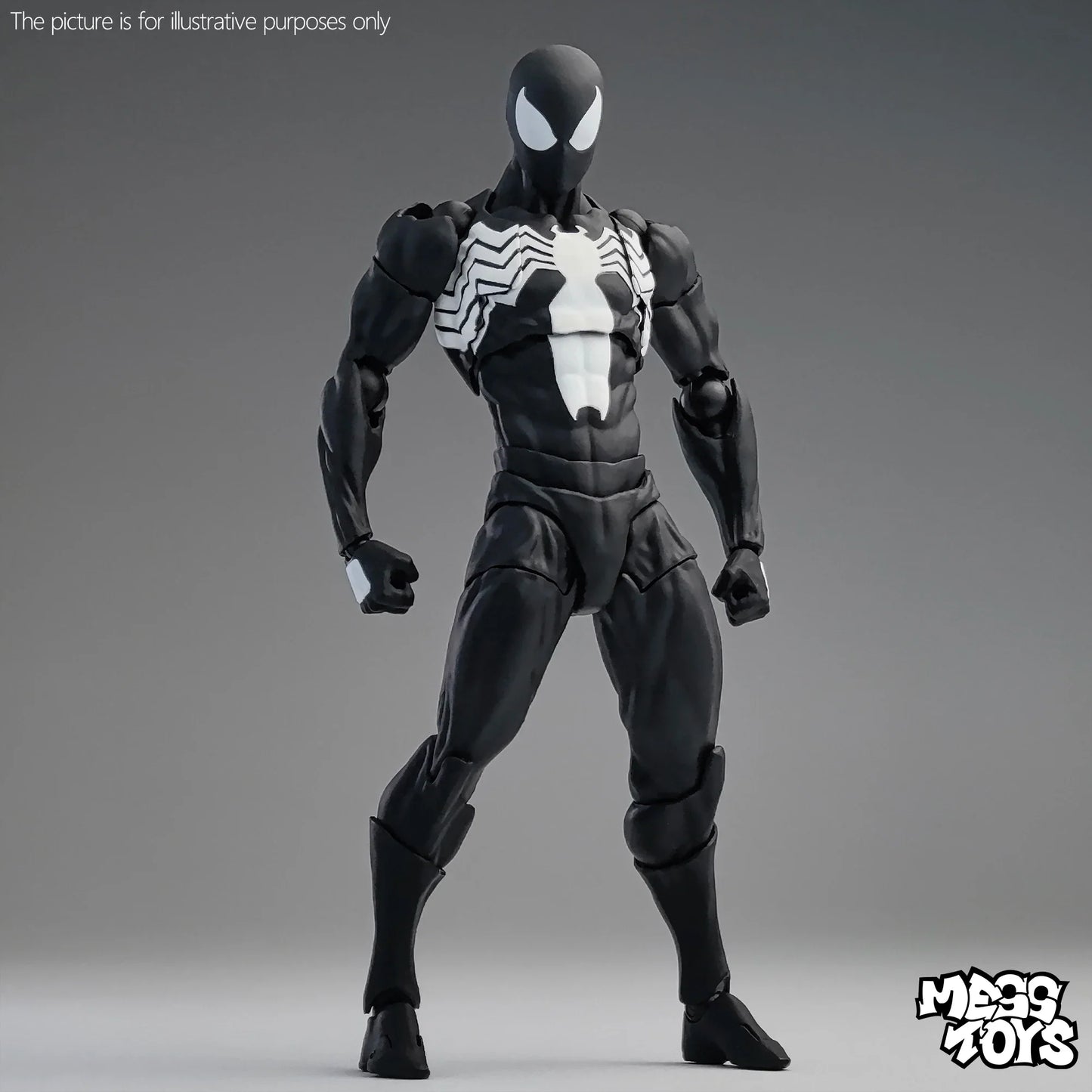 New MessToys Spiderman Figure CT Toys Black Red Spider Man Figurine Mess Toys Action Figure Custom Model Gift Kid Customized Toy