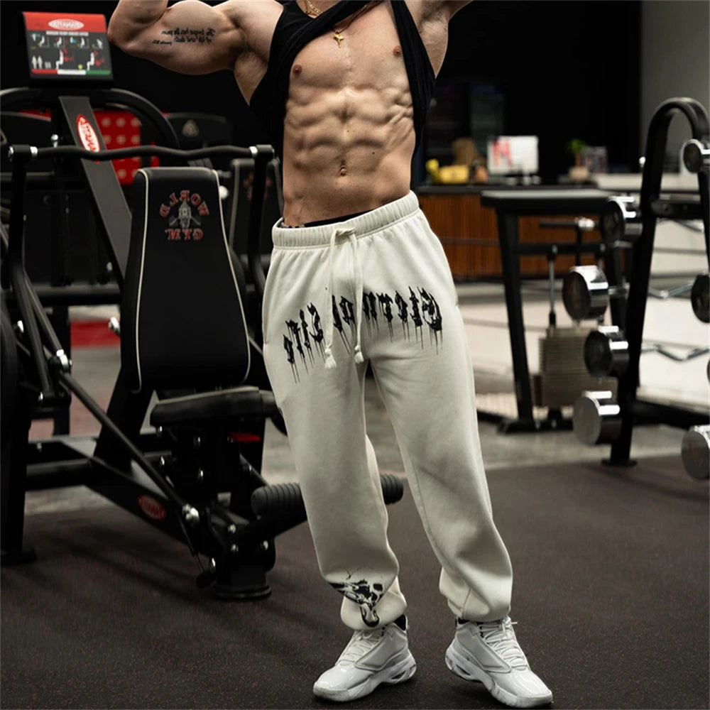 Autumn Spring Brand Mens Gym Joggers Cotton Pants Streetwear Sweatpants