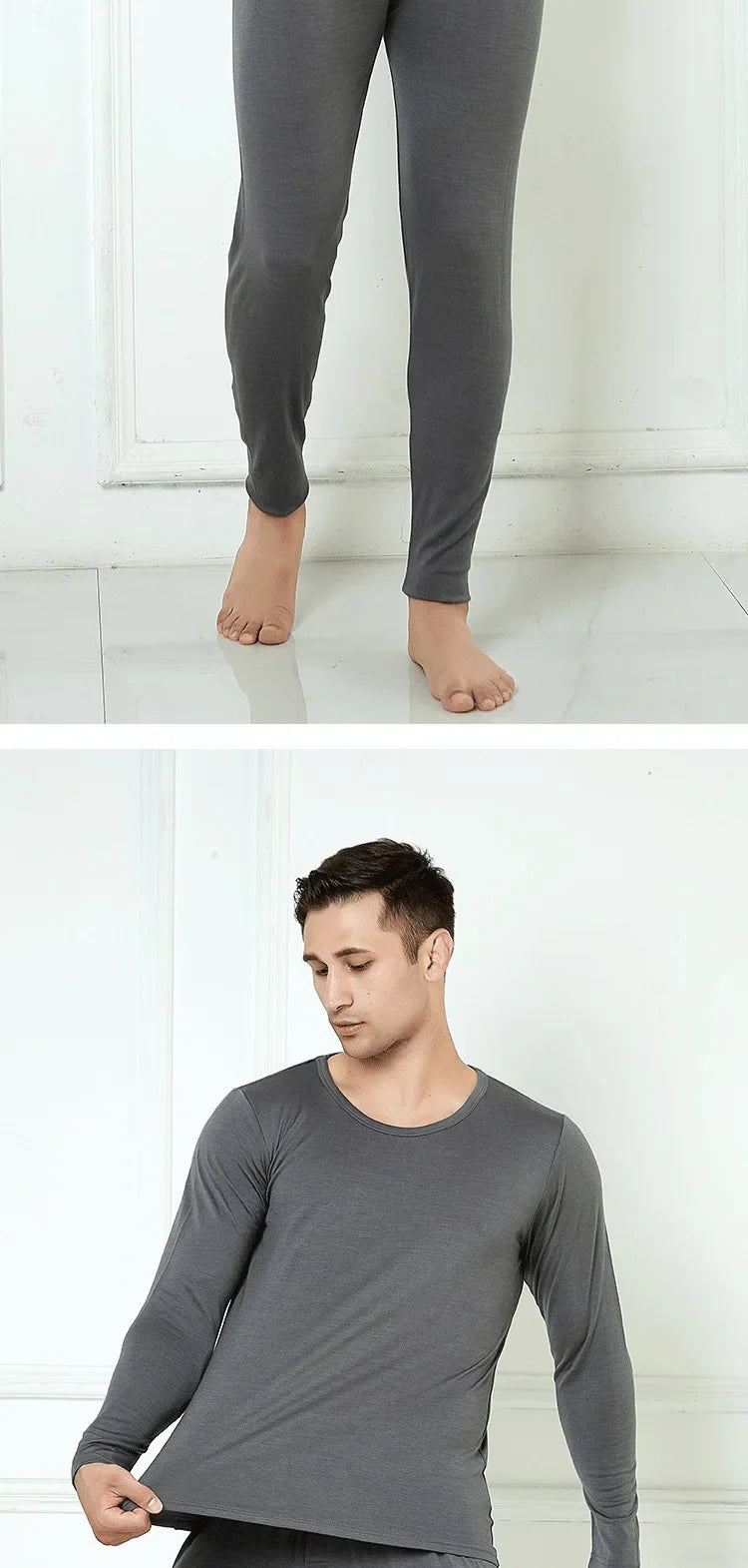 100% Merino Wool Base Layer Set Men 150G Winter Merino Wool Thermal Underwear Sets Lightweight Long Sleeve Top Bottom Pants