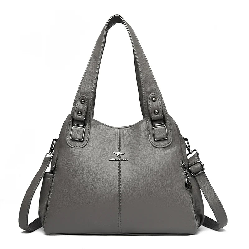 Genuine Soft Leather Handbags for Women Casual Shoulder Tote Bag Luxury Designer