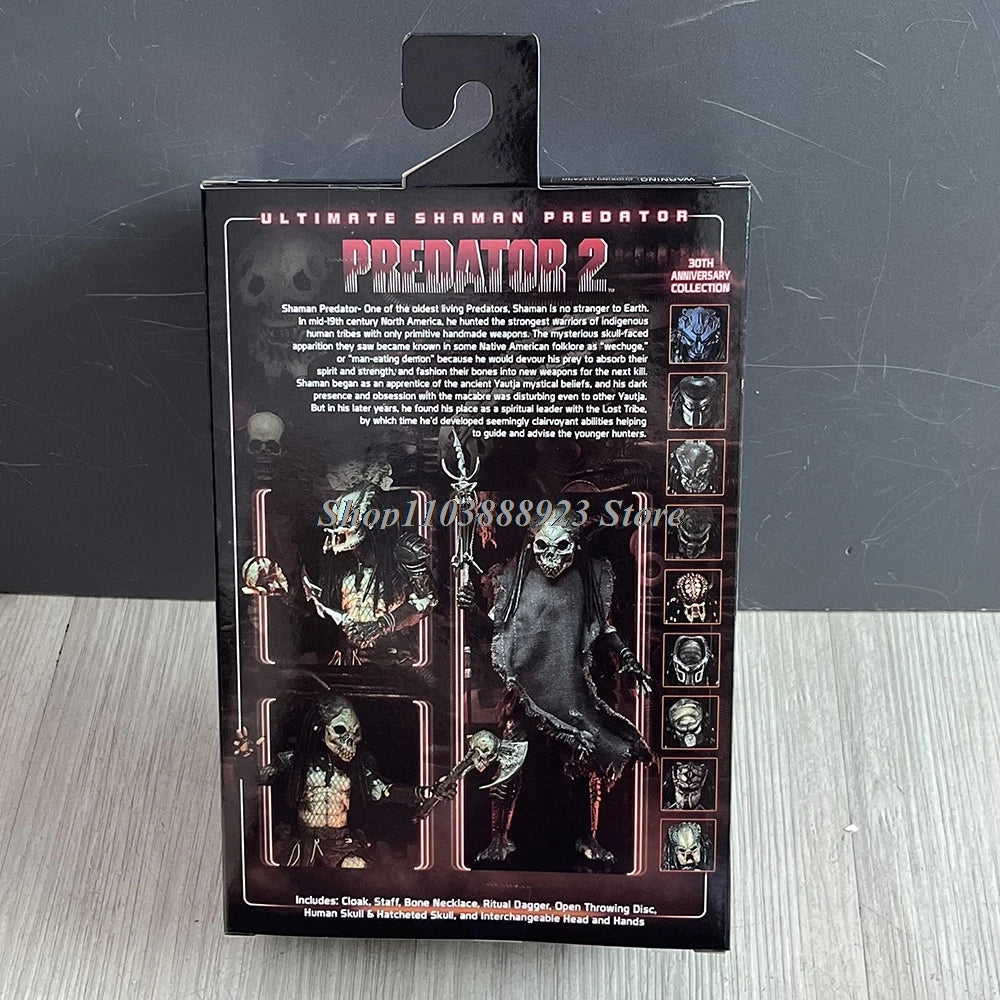 NECA Predator Figrue Ultimate Shaman Elder Armored Lost Warrior Jungle Hunter Snake Vision Predator Alien Figure Model Toy Gifts