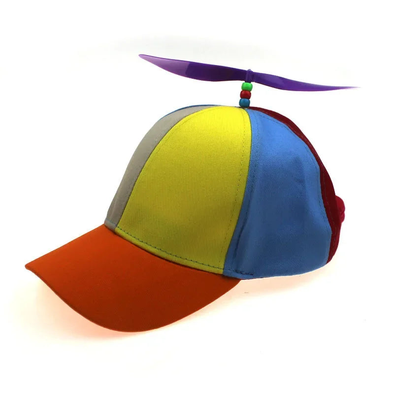 Funny Snapback Hat Helicopter Propeller Adventure Dad Hat Rainbow Bamboo Dragonfly Baseball Cap For Adult Kids Boys Girls