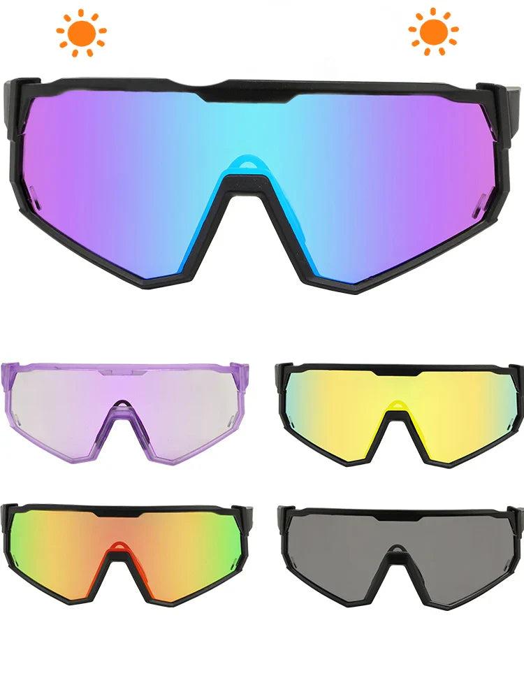 Photochromic Cycling Glasses Men Mountain Bike Sunglasses Women Clear MTB Sports Goggles Bicycle Triathlon Running Baseball
