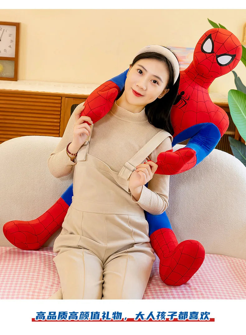 40-120Cm Spiderman New Cute Plush Doll Toys Kawaii Huge Sleep Pillow Cushion Soft Stuffed Animal Doll Birthday Gift for Kids