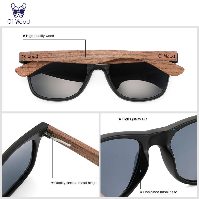 Sunglasses Men Polarized Fashion Sun Glasses Original Wood