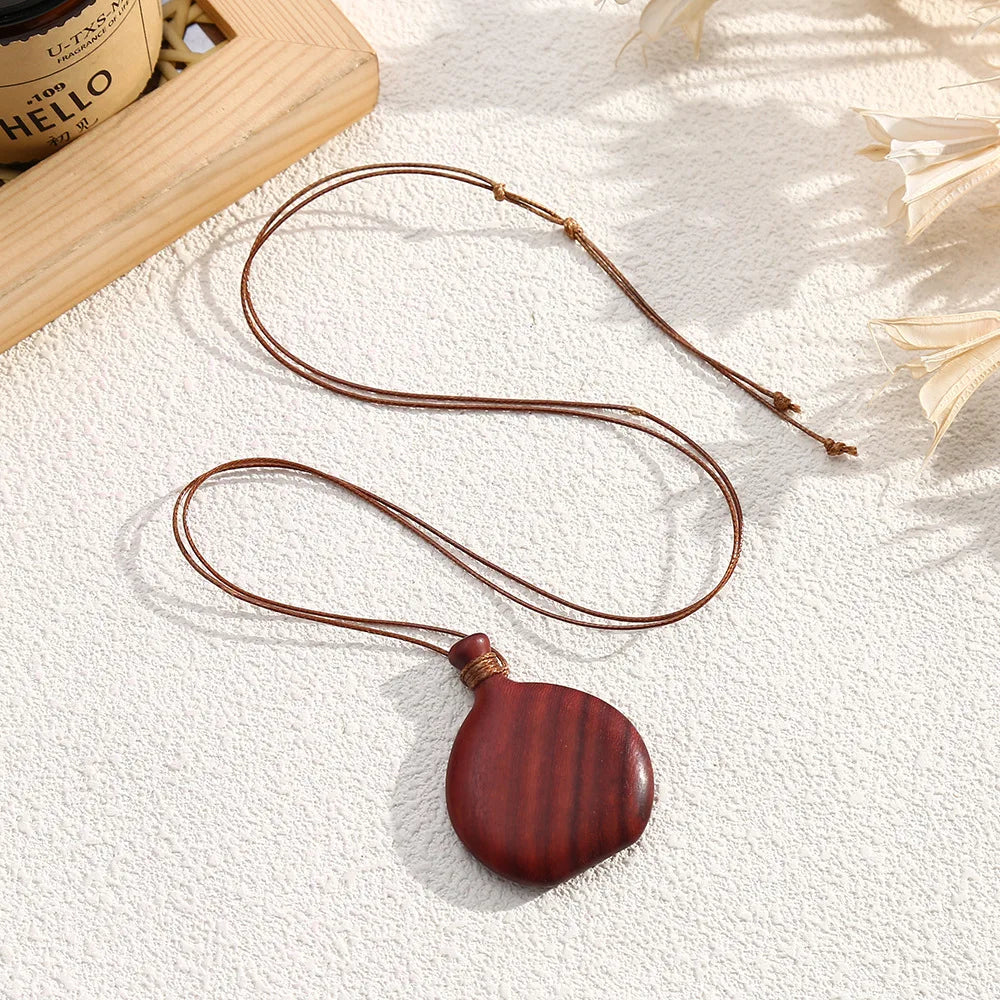LATS Wooden Water Bottle Pendant Necklace for Women Fashion Sweater Chain Fashion Jewelry Gift Accessories Wholesale
