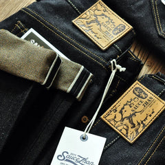 Men Jeans Color Cotton and Linen  Selvedge Sanforized