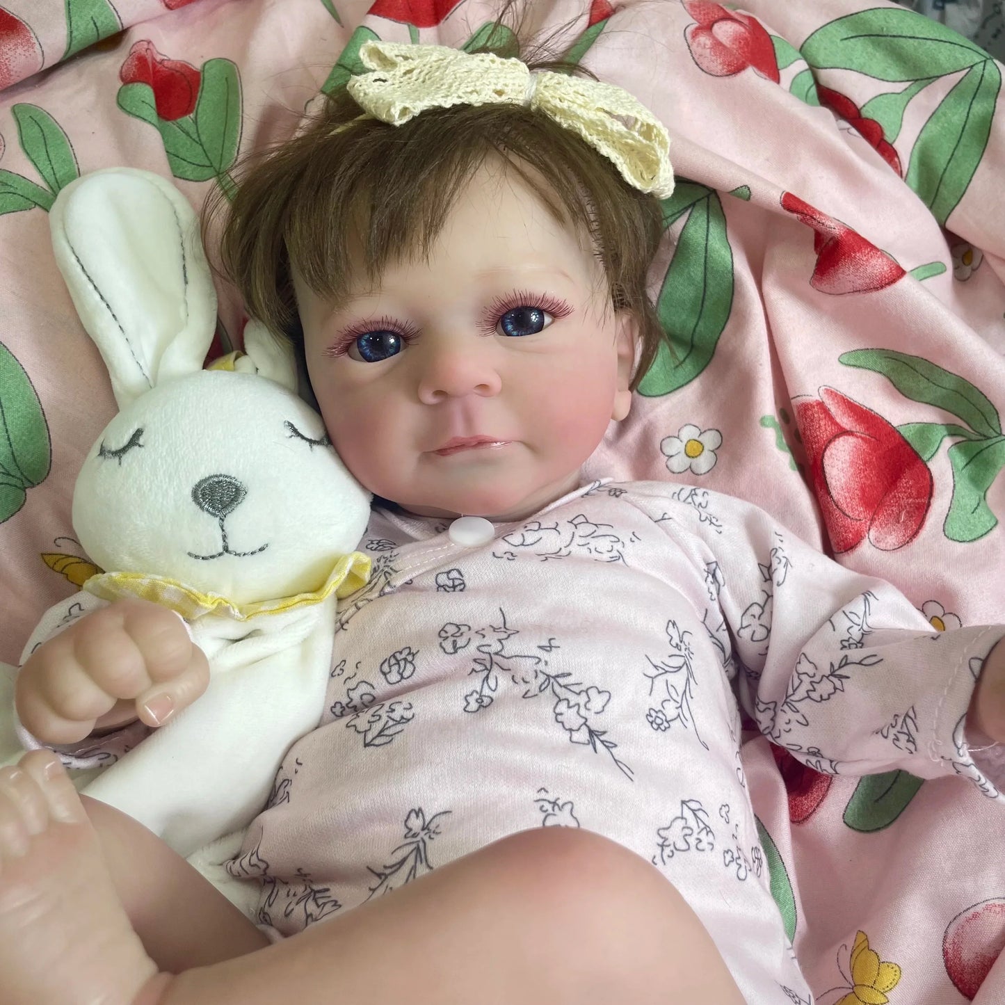 MRB 17-18Inch Finished Reborn Dolls Felicia Silicone Vinyl Or Cloth Doll Lifelike Adorable Newborn Girl Best Christmas Gift