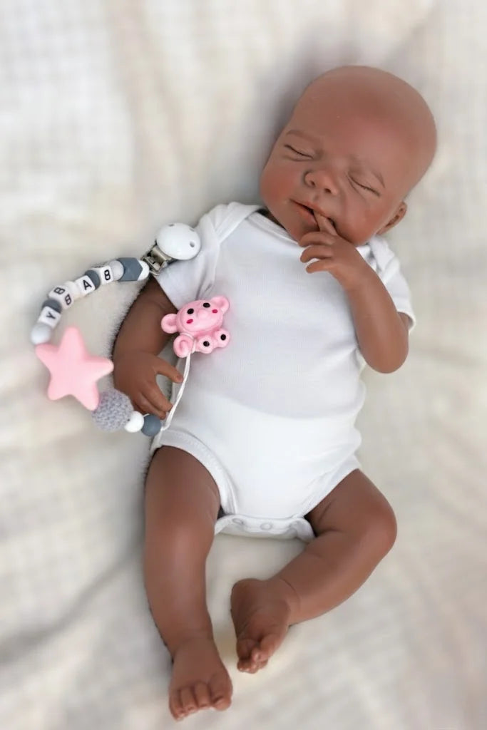 AnjoDoll 45CM Open Mouth Pascale Girl Soft Silicone Reborn Dolls Toys Waterproof Doll For Gifts Cute Reborn Dolls