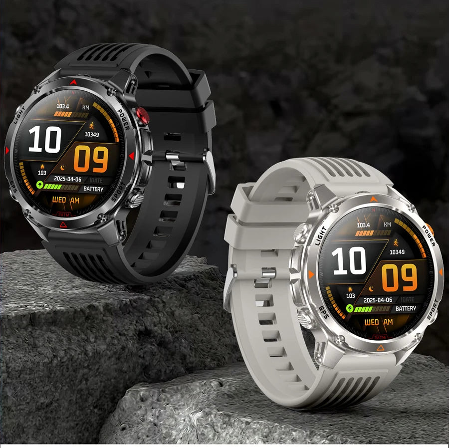 Outdoor Military Smart Watch Men Built-in GPS 1.46" AMOLED Compass