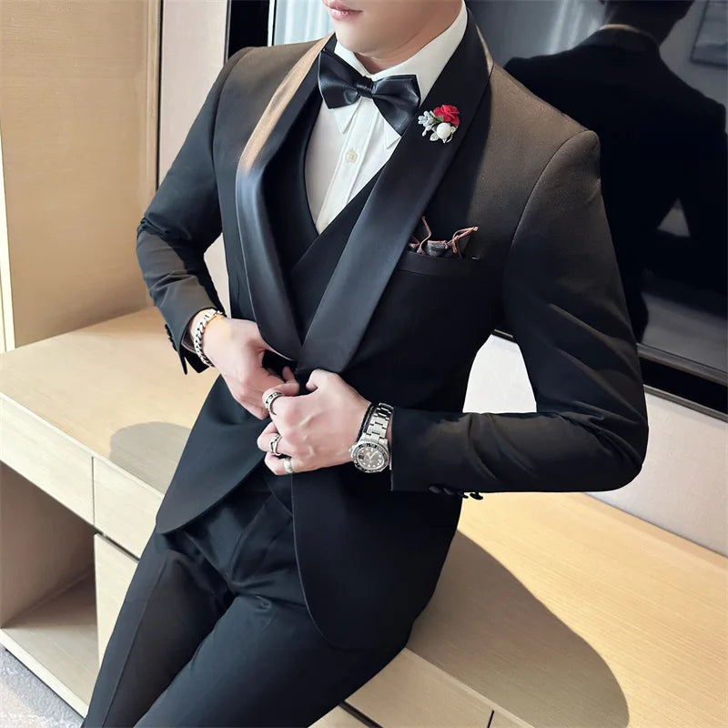 Suit Man Suit Formal Evening Dress Bridegroom Wedding Best Man Suit