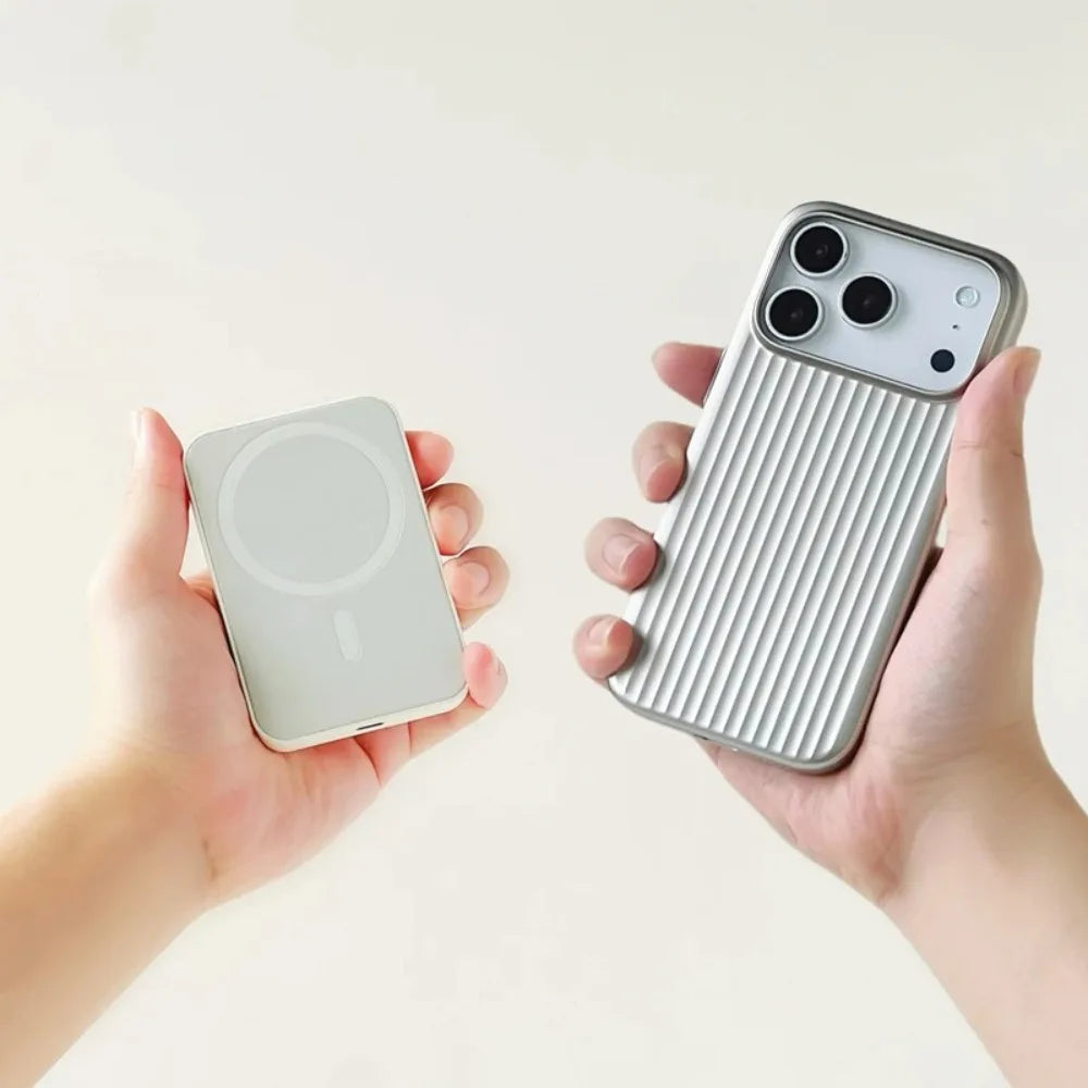 Stripes Metallic Paint Armor Case For iPhone 17 Air 16 15 14 13 Pro Max Shockproof Camera Protective Slim Matte PC Funda
