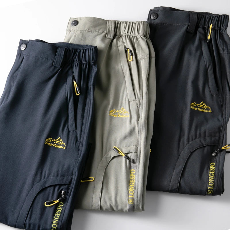 Summer Casual Stretch Pants Men Lightweight Quick Dry Breathable Hiking