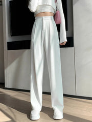 Casual High Waist Loose Wide Leg Pants for Women Spring Autumn