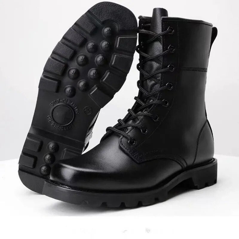 Men's Army Boot Military Special Force Tactical Boots Anti-Smash Steel Work Safety Shoes
