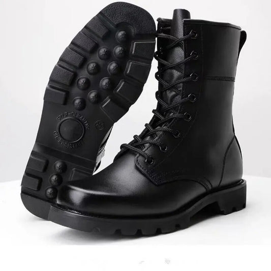 Men's Army Boot Military Special Force Tactical Boots Anti-Smash Steel Work Safety Shoes