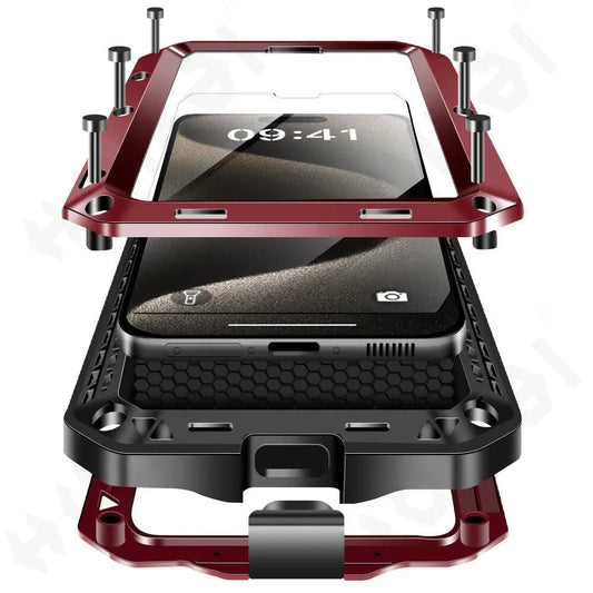 Case For iPhone 17 16 15 14 13 12 11 Pro Max XS XR 8 7 Plus SE Metal Heavy Duty 360 Full Body Shockproof Armour Protective Cover