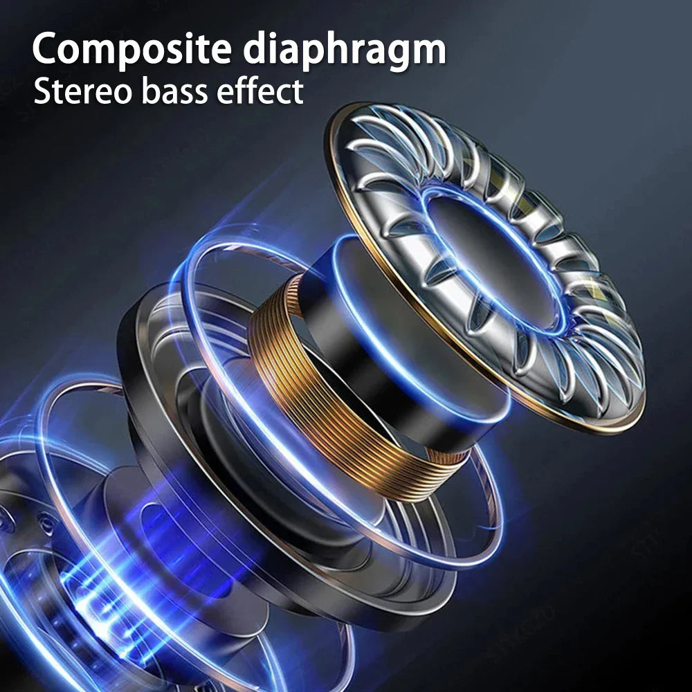 180°Wireless Headphone Bluetooth 5.4 Handsfree Noise Canceling Rotatable Sport Digital Display Earphones Single Ear Earhook