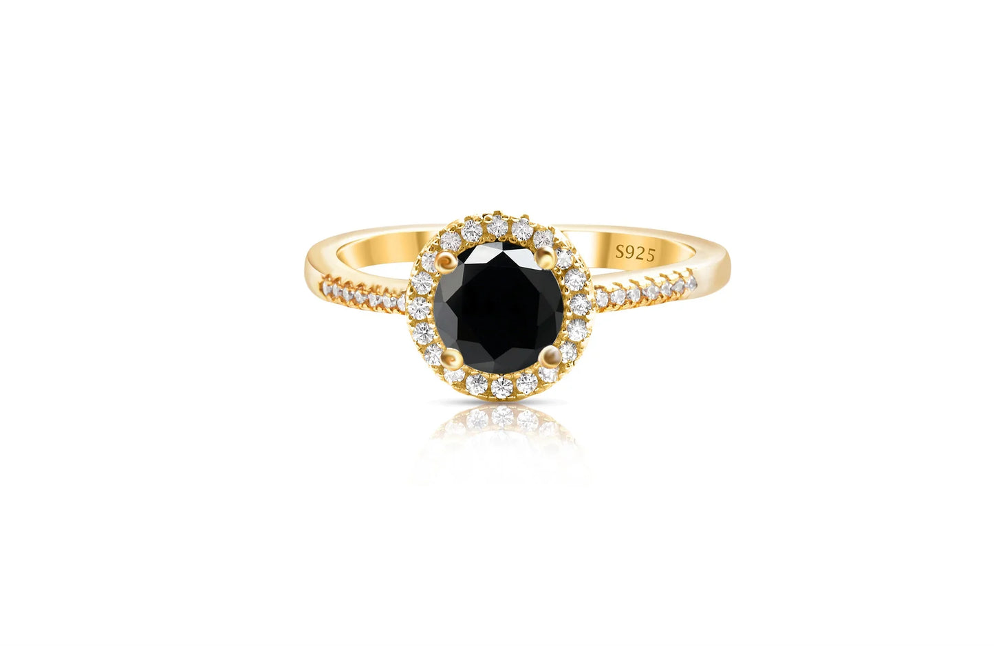 1 Carat Moissanite Ring For Women Solid 925 Silver 18k gold yellow Plated Luxury Wedding Female Jewelry With Certificate Gift