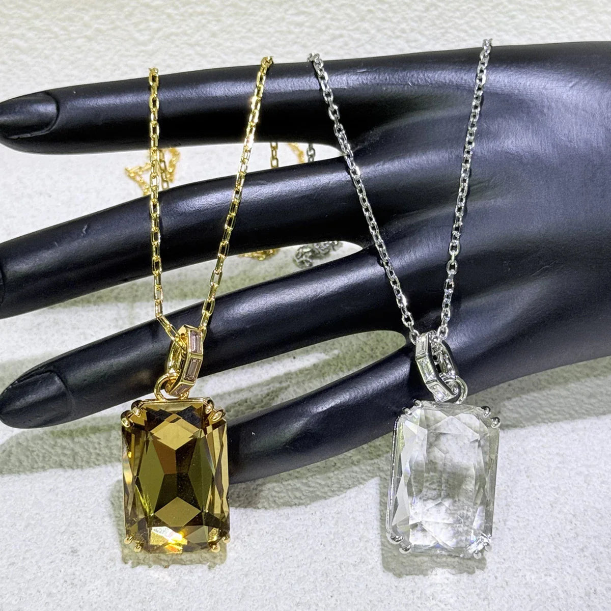 Original 2025 New Trend Anniversary Jewelry Set Charm Luxury Gold Purple Water Drop Crystal Fashion Women NecklaRce ing Earrings