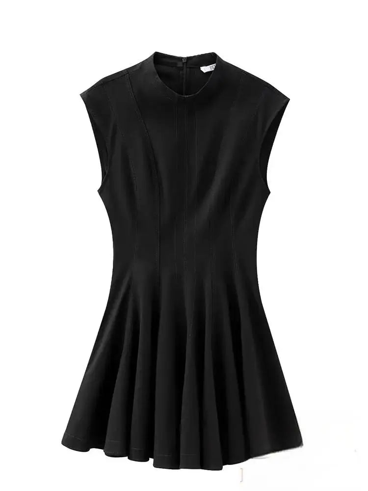 KONDALA Sexy Ruffles Mini Party Dress Women Sleeveless A-Line Chic Evening Club Dress Fashion 2025 Y2K Girl Street Vestidos