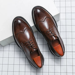 Brown Handmade Leather Men Oxford Shoes Black Leather Man Formal Classic