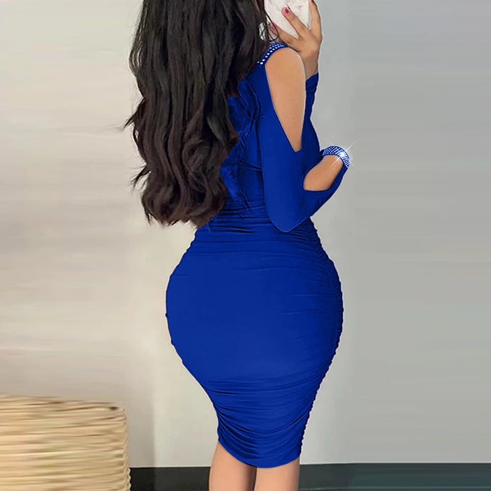 Evening wear Dresses: Slim Mini Skirt Elegant Female Evening Dress
