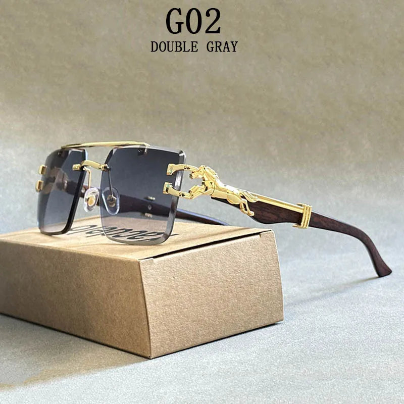 Sunglasses For Men Vintage Designer Rimless Sunglasses Women