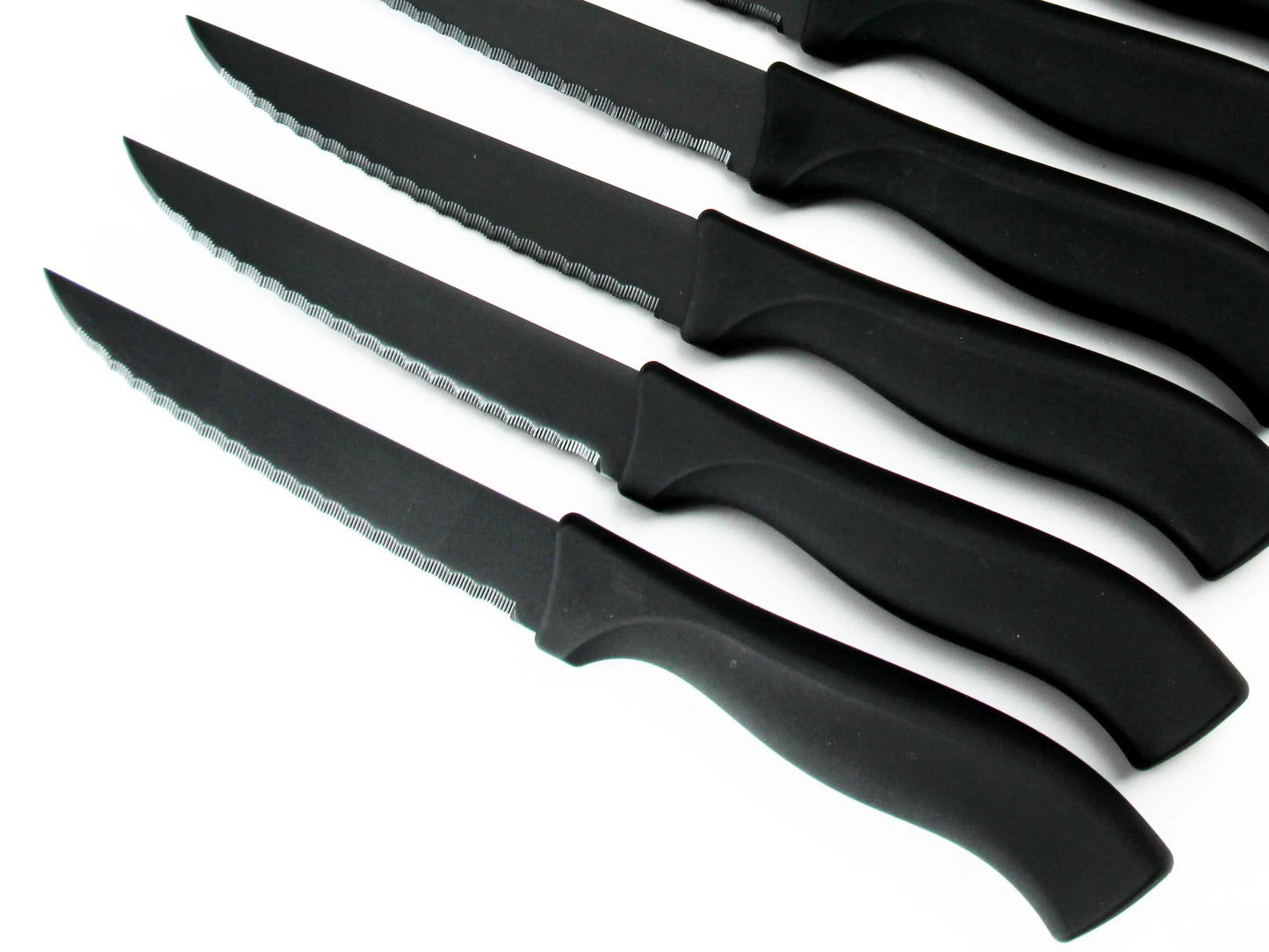 Table Knife Set  4/6/8Pcs Black Matte Comfort Handle Paring Knives German