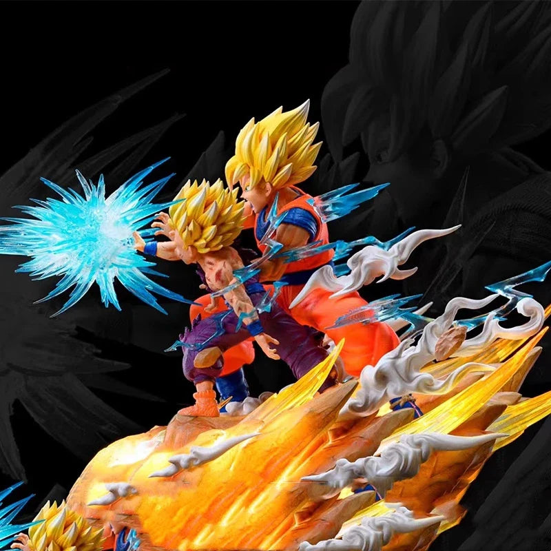 Dragon Ball Z Son Goku Gohan VS Cell Anime Figures Cell Salu Figurine Pvc Statue Model Doll Desk Collectible Decora Toys Gifts