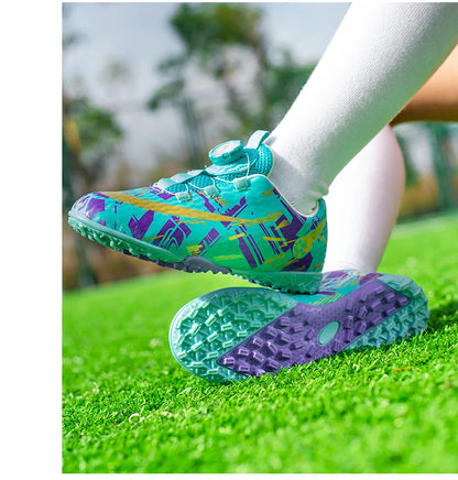 Soccer Shoes for Childrens TF/FG Outdoor Futsal Turf Training Boys Girl