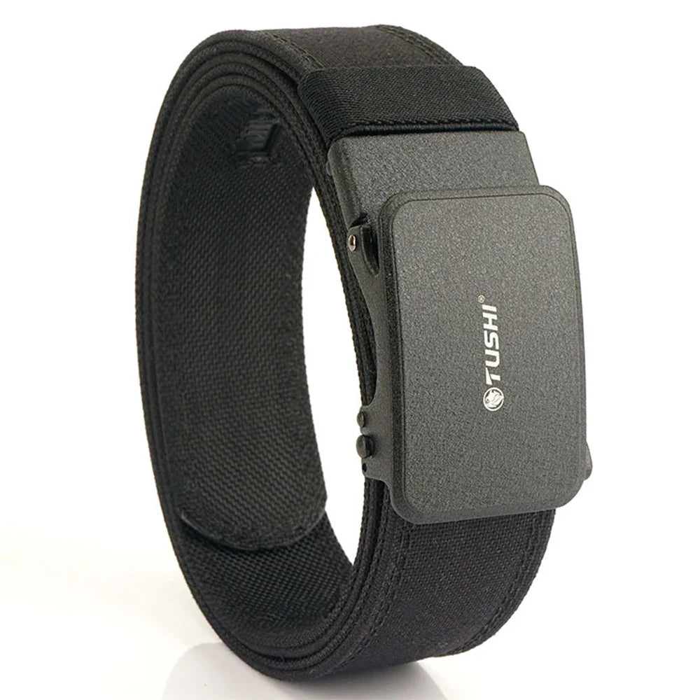 TUSHI New Hard Tactical Belt for Men Metal Automatic Buckle IPSC Gun Belt 1100D Nylon Military Belt Outdoor Sports Girdle Male
