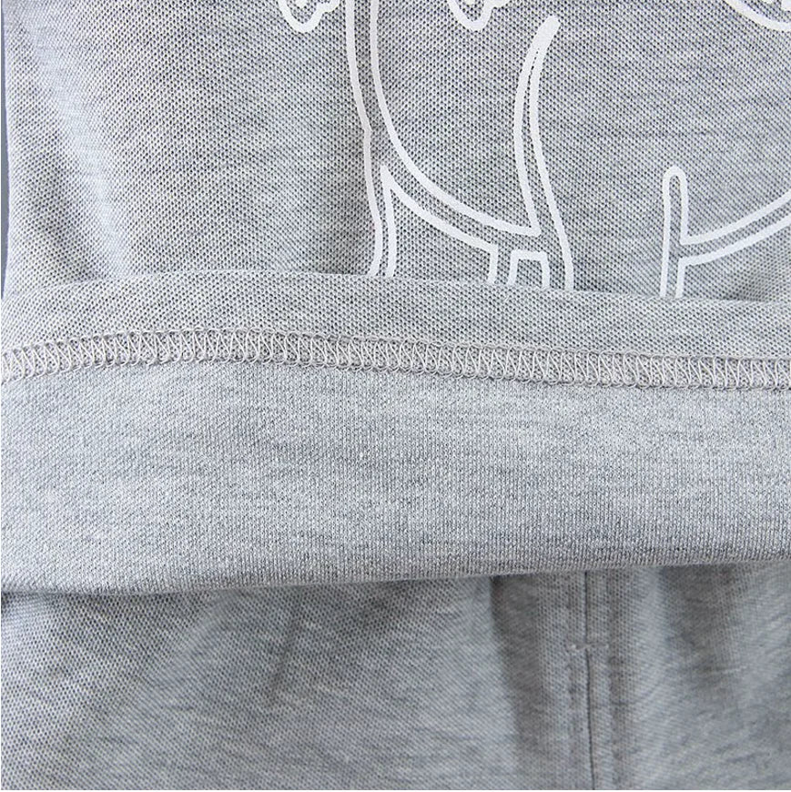 Infant Baby Boy Sets Summer Clothing Casual Sport Suit POLO Shirt + Shorts 2Pcs Set Boys Kids Grey Dinosaur Print Tracksuit
