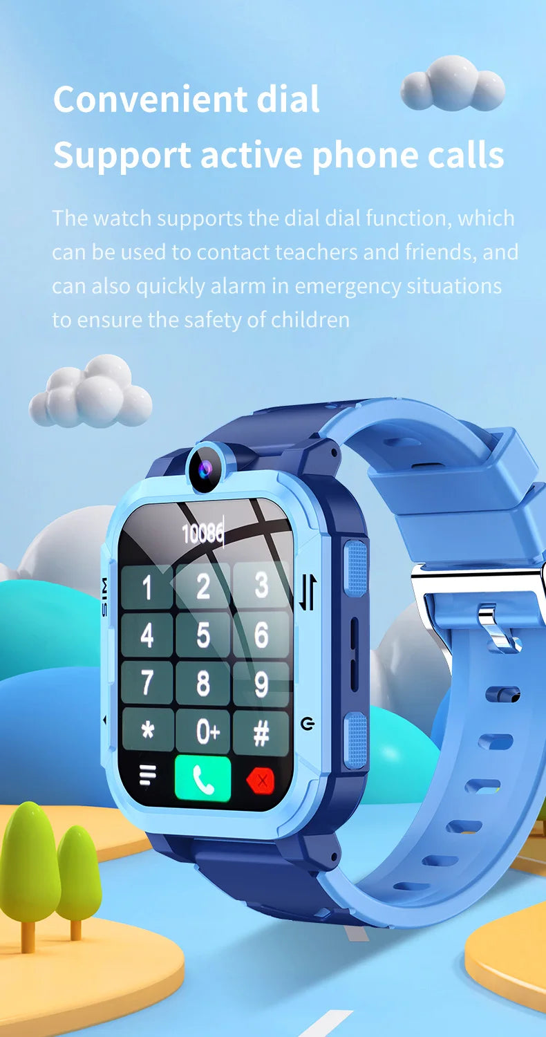 4G Kids Smart Watch GPS WiFi Tracker Location Video Call SOS Call Back Monitor Phone Watch Children Smartwatch Boy Girl Gifts